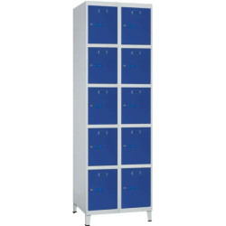 Casier vestiaire monobloc sur pieds - 5 casiers par colonne SP