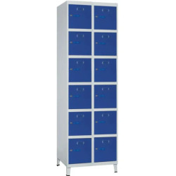 Casier vestiaire monobloc sur pieds - 6 casiers par colonne SB