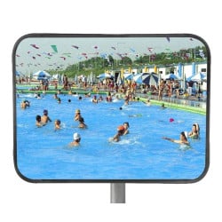 Miroir de surveillance piscine en inox