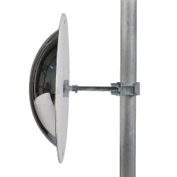 Miroir entrepôt et logistique 180° noir et jaune - Prémium