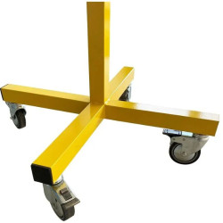 Pied réglable en hauteur et sur roulettes pour miroir multiusage