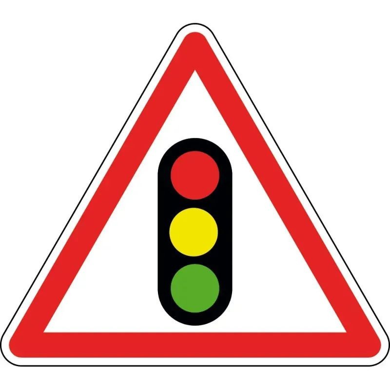 Panneau annonce feu tricolores - A17