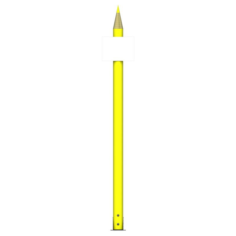 Totem de signalisation crayon + panneau d'affichage personnalisable