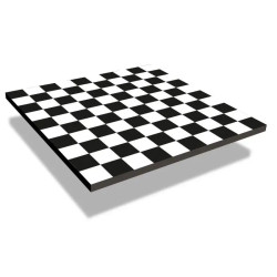 Plateau de jeu pour incrustation sur table bois d'extérieur