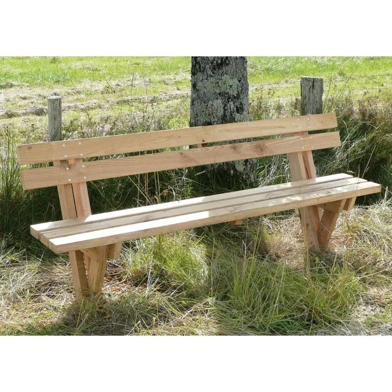 Banc bois Forestier en pin autoclave classe 4 L.200 cm
