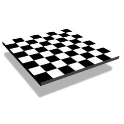 Plateau de jeu pour incrustation sur table bois d'extérieur