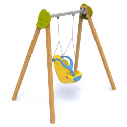 Balançoire en bois - 1 siège inclusif