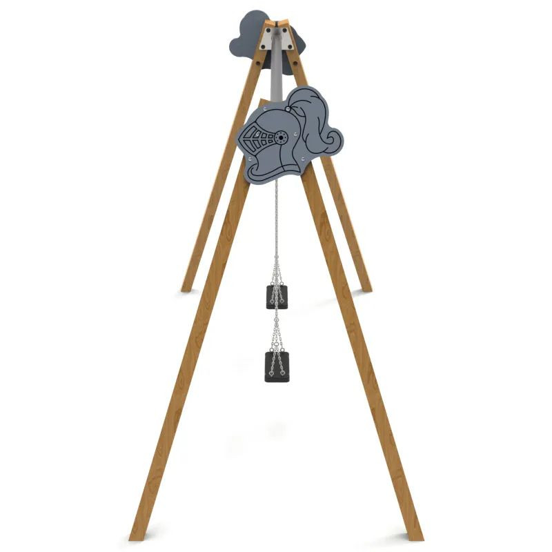 Balançoire bois 2 sièges plats PM740/H/C/S Manufacturas Deportivas