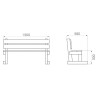Banc cours de récréation pour enfants Mino