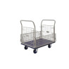 Chariot grillagé à ridelles demi-rabattables - 400 kg