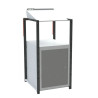 Pupitre d'atelier fixe à plan inclinable + 1 porte - 150 kg