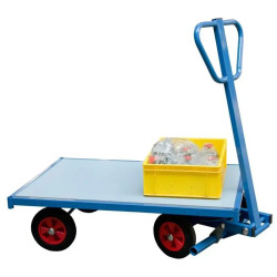 Chariot de manutention avant train pivotant 120x180 cm 500kg- Fimm