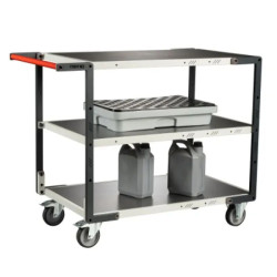 Servante Fimm- 2 ou 3 plateaux tôle galva - poignée horizontale 250kg