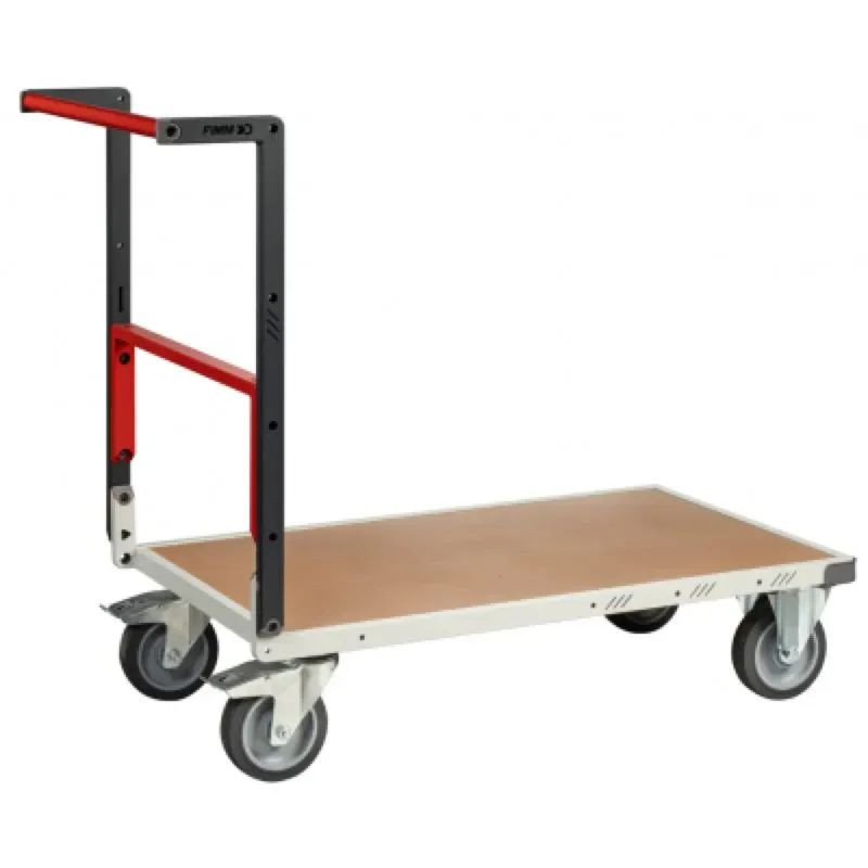 Chariot Fimm à dossier repliable et plateau en bois médium  400 kg
