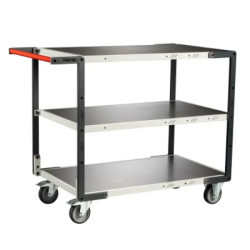 Servante à 2 ou 3 plateaux tôle galva et poignée horizontale 250 kg