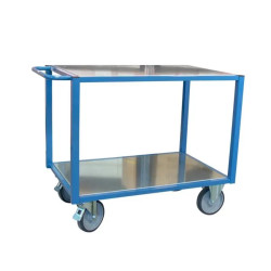 Servante établis en tôle zinguée Fimm avec 2 ou 3 plateaux 500 kg