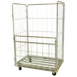 Roll conteneur en acier zingué 2 ou 3 ridelles 400 kg - Fimm