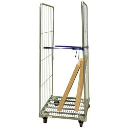 Roll conteneur Fimm en acier zingué 2 ou 3 ridelles - 400 kg