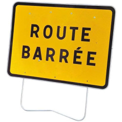 Panneau route barrée KC1 21P temporaire