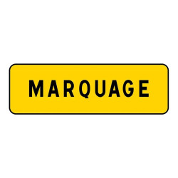 Panonceau jaune texte à personnaliser KM9