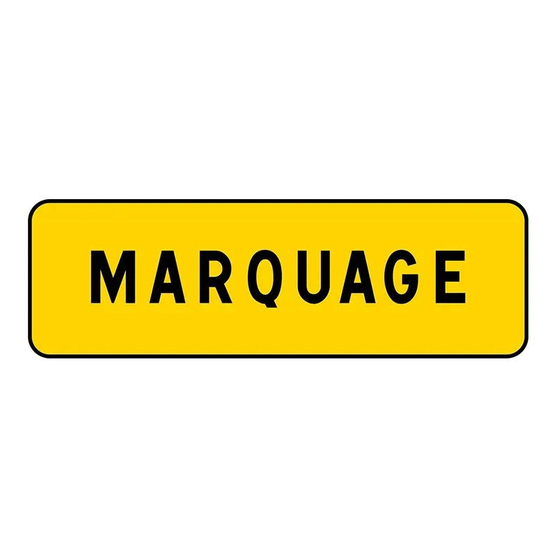 Panonceau jaune texte à personnaliser KM9