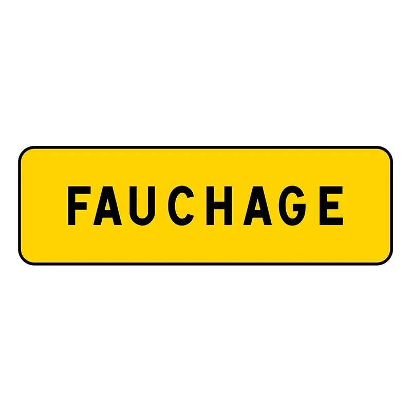 Panonceau jaune texte à personnaliser KM9
