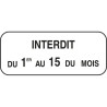 Panonceau pour stationnement unilatéral à dates M6b