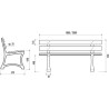 Banc extérieur en bois exotique Madrid