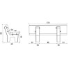 Banc public en béton armé Arès - Bords biseautés
