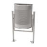 Poubelle Barcelona en acier inoxydable demi ronde 35 litres