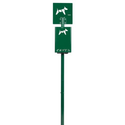 Borne de propreté hygiène canine sur poteau - Hygeca