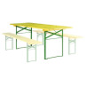 Table Pilsen en bois rectangulaire pliante et empilable