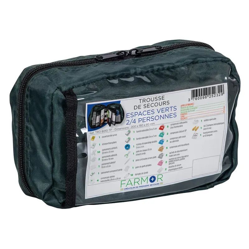 Trousse de secours espaces verts &amp; élagage 2 à 4 personnes