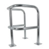 Etrier de protection galva pour barrière et poteau avec 3 pieds