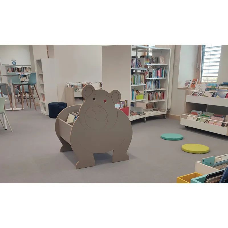 Rangement livres avec case en forme d'ours