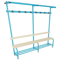 Banc en mélaminé avec portemanteaux 8 patères