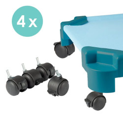 Kit 4 roues pour lit toile Evolution