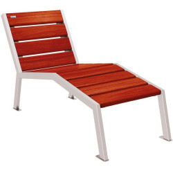 Chaise longue bois et acier Silaos