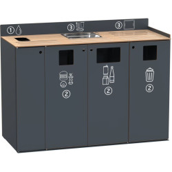 Meuble de tri et débarrasage pour restauration collective - Restotri