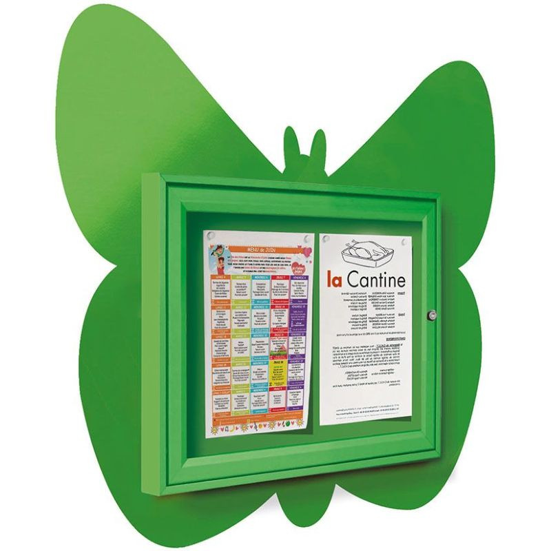 Vitrine murale pour école Procity Papillon, Ourson, Hibou