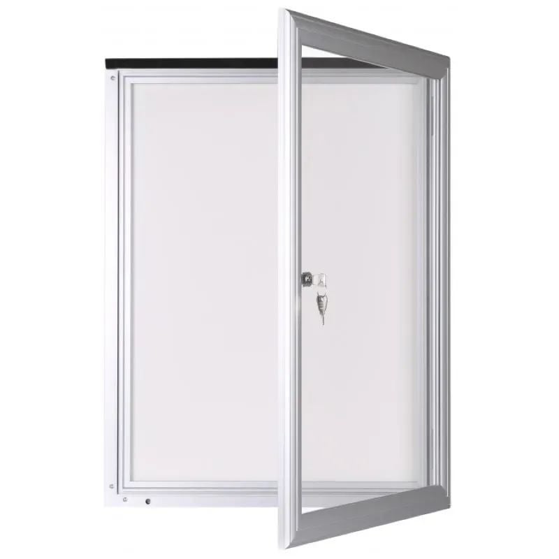 Vitrine d'extérieur murale cadre alu de couleur - Planorga Reverso
