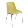 Chaise coque plastique haute CCP chromée