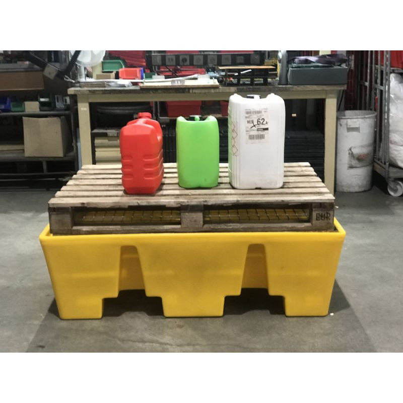 Bac de rétention pour palette en polypropylène