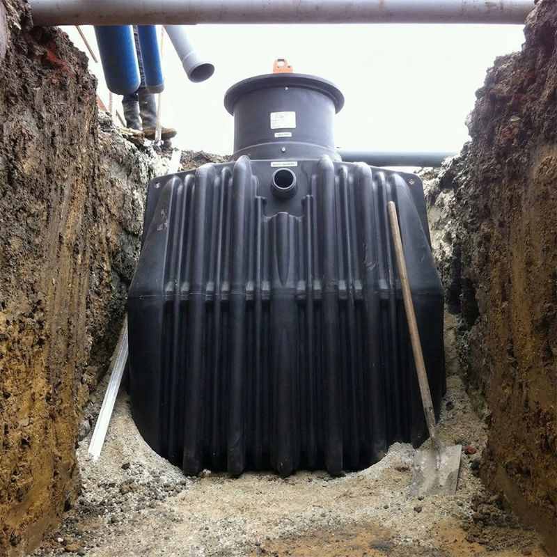 Cuve de récupération d'eau de pluie enterrées