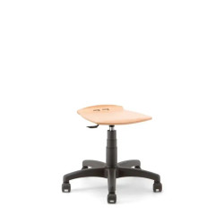Tabouret technique assis debout Linea BOW en bois
