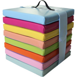 Lot de 8 coussins carré en mousse pour enfant de tout âge