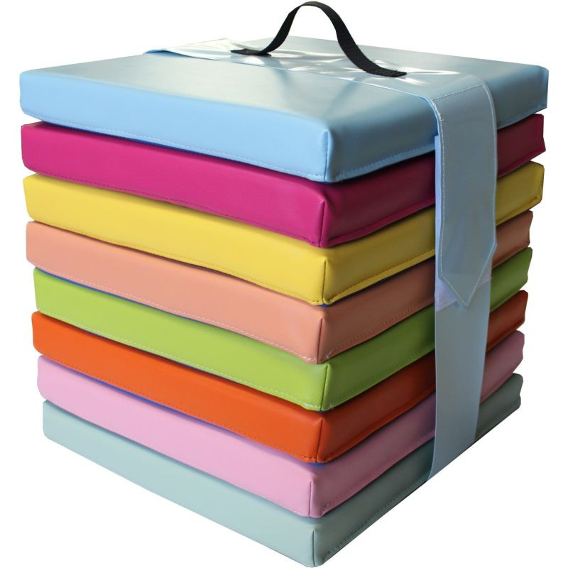 Lot de 8 coussins carré en mousse pour enfant de tout âge