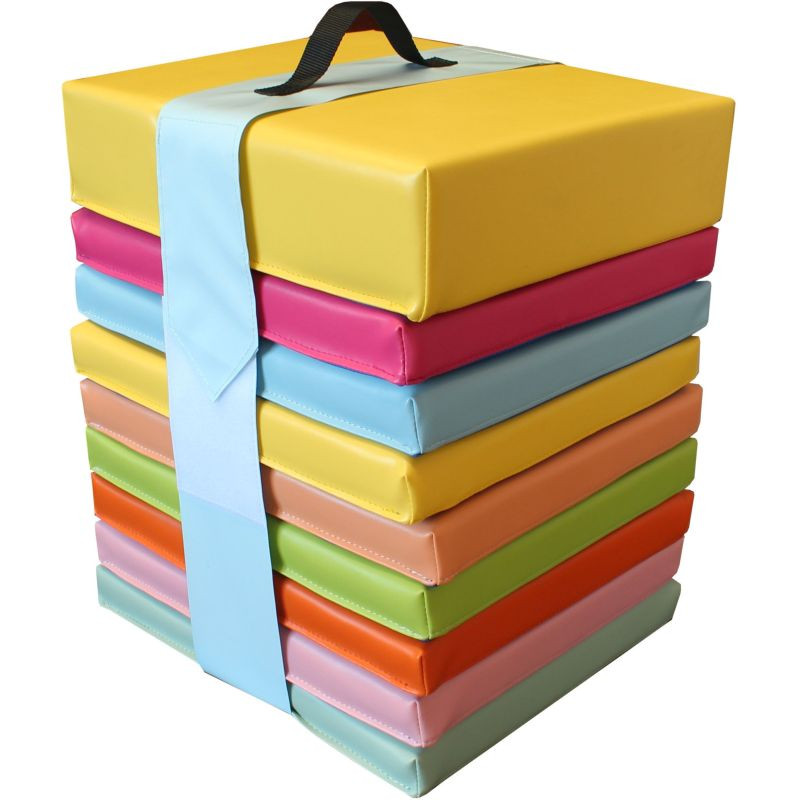 Lot de 8 coussins carré en mousse pour enfant + 1 adulte