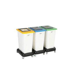 Kit poubelles de tri sélectif - 2 ou 3 flux de 60 / 80 litres