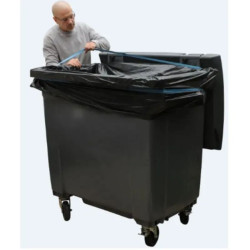 Sangle élastique pour housse de bac 4 roues 500 à 770 L - Lot de 10